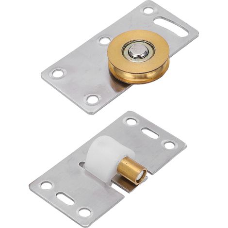 2 Coulisses à Billes en Laiton et Acier Inoxydable pour Portes de Placard, Diamètre 30mm (1/5)