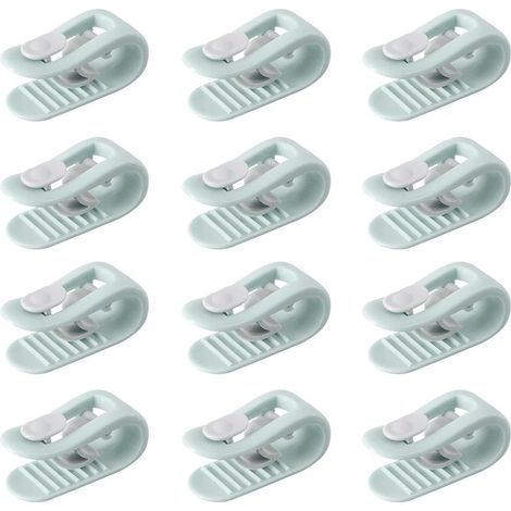 12 Enfile Couette, Clip Housse De Couette, Pince Housse de Couette, Attache Couette, Attache Drap Housse, Anti-dérapant sans Aiguille Clip de Fixation Literie Accessoires (1/5)