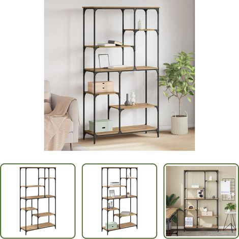 vidaXL Bücherregal Artisan-Eiche - Bücherregal Artisan-Eiche 99 x 35,5 x 176 cm Holzwerkstoff (1/5)