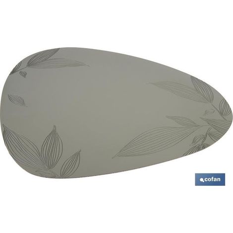Pack de 6 sous-assiettes triangulaires vertes imprimées 45 x 36 cm (1/4)
