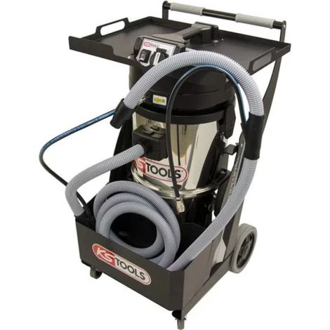Kstools – Centrale d'aspiration 35 litres 1700W – Dépression 26 kPa – Débit d'air 230 m³/h – Bruit 60 dB(A) – Inox pour chantiers humides (1/3)