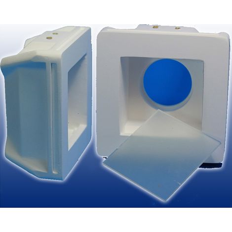 TRADE SHOP - Porta Faretto Fisso In Gesso Ad Incasso Led Quadrato Con Vetro Gu10 12x12 Cm -