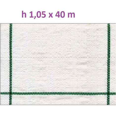 TELO PER PACCIAMATURA BIANCO QUADRETTATO TESSUTO POLIPROPILENE ANTISTRAPPO - mt 40 x 1,05 H