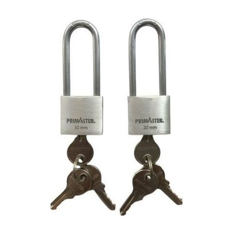 Primaster Vorhängeschlösser Aluminium 80 mm inkl. 6 Schlüssel Vorhängeschlösser