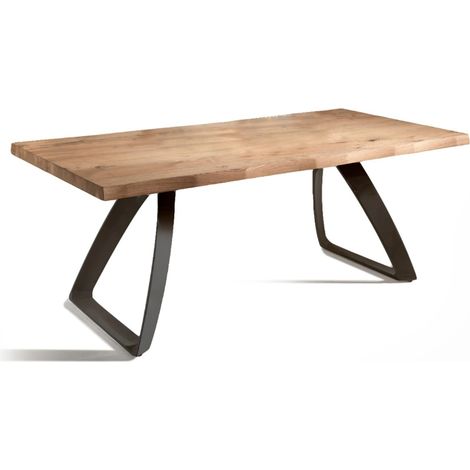 Timber, Tavolo allungabile con top impiallacciato Rovere (90cm X 160/240cm H. 76cm) Made in Italy Duzzle (1/5)