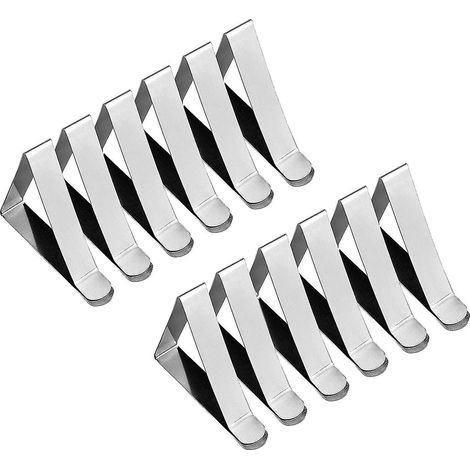 Set mit 12 Tischdeckenklammern aus Edelstahl, rutschfest und verstellbar. (1/5)