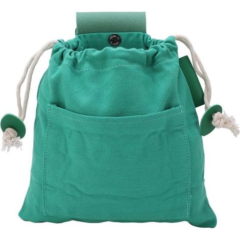 (Vert) Sac de collecte de nourriture en plein air, sac de collecte de nourriture en toile de cuir, sac de collecte de nourriture pliable, stockage de camping en plein air