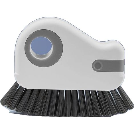 Rillenreinigungsbürste, harte Borsten, ergonomischer Griff, Grau (1/2)