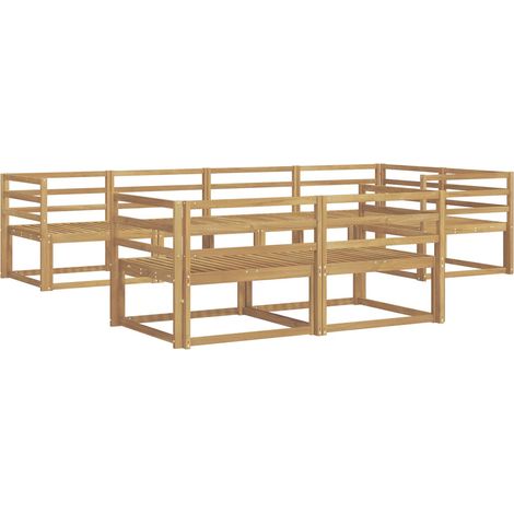Set di divani da esterno 8 pcs Bianco 325 x 166,5 x 73 cm vidaXL