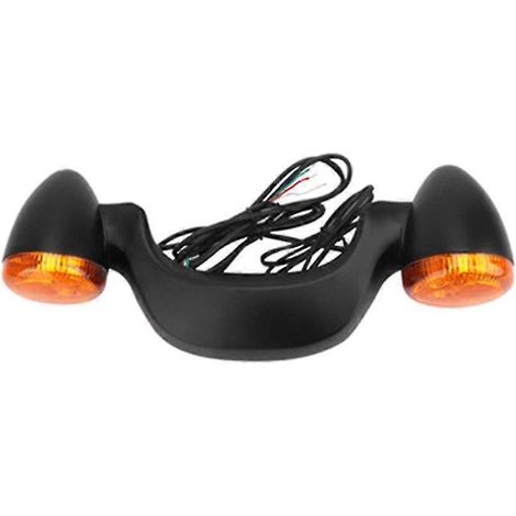 Schwarze LED-Rückleuchte mit Blinker und Bremslicht sowie Halterung für Street Big Glide 10-21