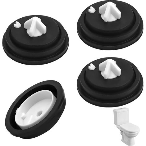 4-teiliges Dichtungsset für Toilettenspülungen, Toilettenspüldichtung, Spülmembran, Schwimmerdichtung für Toilettenspülungen, Toilettendichtung, für die Wartung der Toilettenspülung, Schwimmer (1/5)