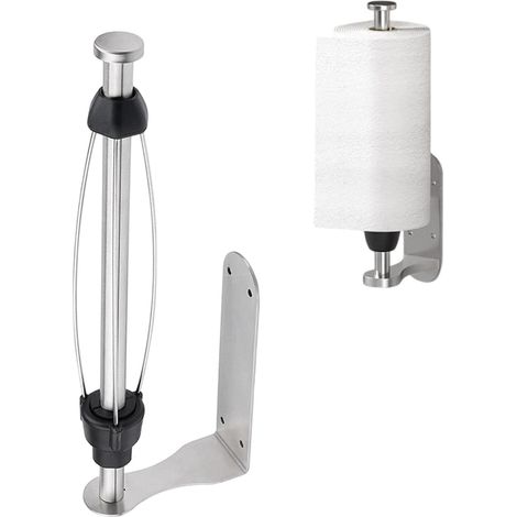 Küchenrollenhalter Ohne Bohren, Einhandreißen, Edelstahl Küchenutensilien, Unterschrank, Wand, Küchenrollen, Badezimmer, Silber, Selbstklebend Rollenhalter Für Küche Aufbewahrung & Organisation (1/5)