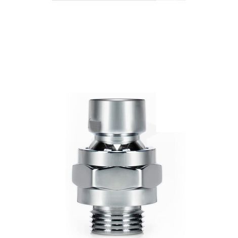 Adattatore a snodo sferico per soffione doccia, connettore regolabile in ottone per braccio doccia, accessorio universale per doccia, prolunga per braccio doccia. (1/4)