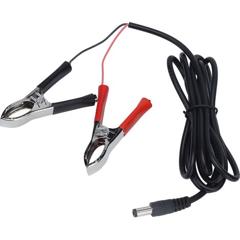 Câble chargeur avec pince crocodile, adaptateur de batterie 12V-24V, connecteur de charge, clip de connexion, accessoire 1,5 mètre (1/5)