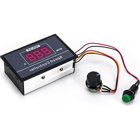 Drehzahlregler für DC-PWM-Motoren mit Digitalanzeige, kompatibel mit Spannungen von 6 V bis 48 V und Strömen bis zu 30 A. Stufenlose Regelung und hoher Wirkungsgrad. (1/5)