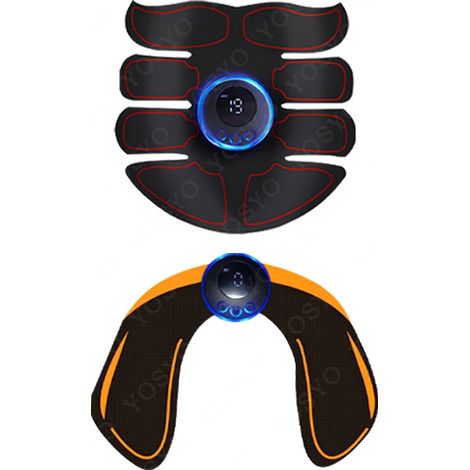 Wiederaufladbares EMS-Muskelstimulationsgerät, intelligenter Trainer für Hüft- und Bauchmuskelübungen, elektrisches Körpermassagegerät zur Gewichtsreduktion01982-AquaForge