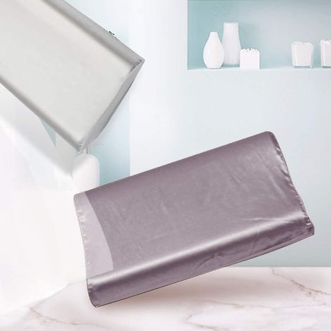 Taie d'oreiller en soie de mûrier 19 mommes pour oreiller contour cervical en mousse à mémoire de forme, lavable (violet, 50,8 x 30,5 x 9,9 cm/6,9 cm) (1/4)