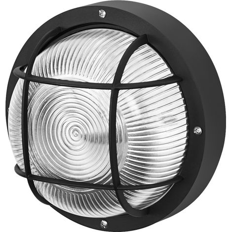Osram LED Wandleuchte Bulkhead Essential Round E27 schwarz (1/3)