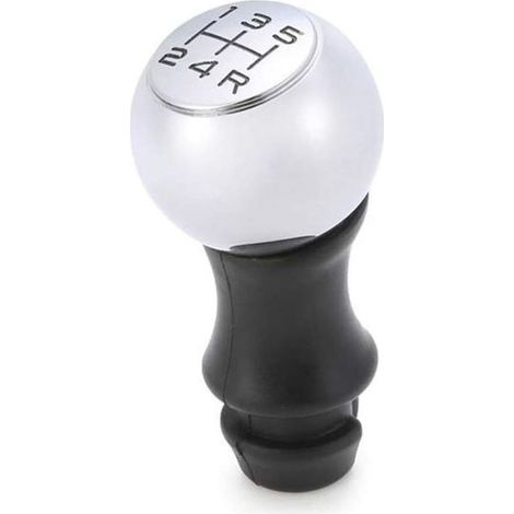 Pommeau de Levier de 5 Vitesses Manuelle pour Voiture 206 207 3008 etc/ C2 C3 C4 Picasso Berlingo Saxo (Argent) (1/4)
