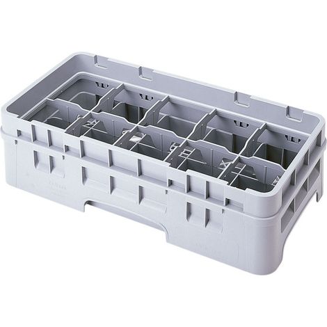 Demi casier haut max 10.7 cm - 50 x 25 x 10.1 cm - Gris Clair - Lot de 5 - Cambro