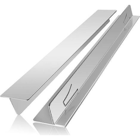 Cache-joint de cuisinière en acier inoxydable, longueur réglable, de 13,8 pouces à 27,5 pouces (paquet de 2), protège-joint latéral pour four et cuisinière. (1/5)