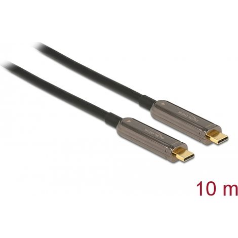 Delock Cable de vÃ­deo USB-Câ¢ Ã³ptico activo 4K 60 Hz 10 m