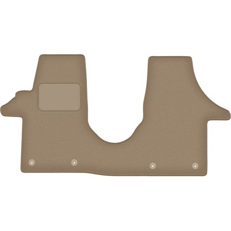 Fahrermatte aus Samt für: Volkswagen Transporter T5 Lieferwagen (2003–2015), beige
