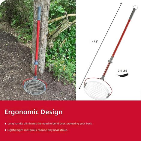 Outil de ramassage des noix jardin, cueille-fruits multifonctionnel et détachable pour les (1/4)