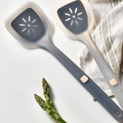 Spatule en silicone semi-transparente antiadhésive neuve, spatule de style chinois, spatule de cuisine résistante aux hautes températures, spatule à frire, spatule pour wok, spatule pour sauté (1/5)