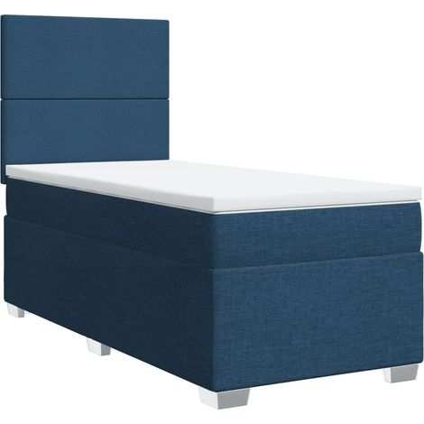 Maison Exclusive - Giroletto a Molle con Materasso Blu 80x200 cm inTessuto