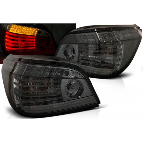 Paire de feux arriere BMW serie 5 E60 Berline de 2003 a 2007 LED fume