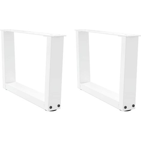 Couchtischbeine V-Form 2 Stück Weiß 60x(30-31,3) cm Stahl