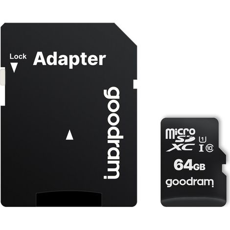 Goodram microSD-Speicherkarte 64 GB Klasse 10 UHS-I SD-Adapter (1/3)