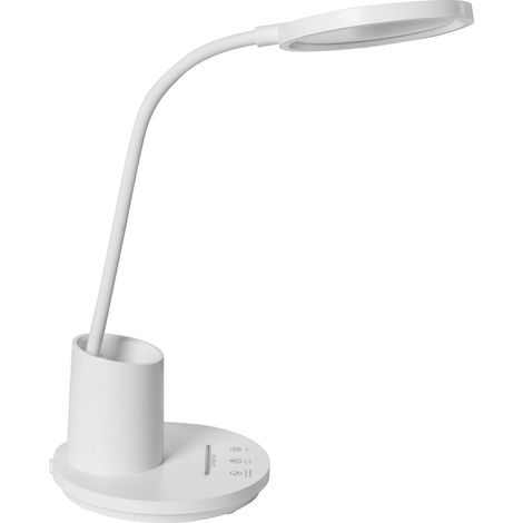 Lámpara de escritorio LED para oficina ajustable regulador de intensidad continuo modos CCT blanco Vela