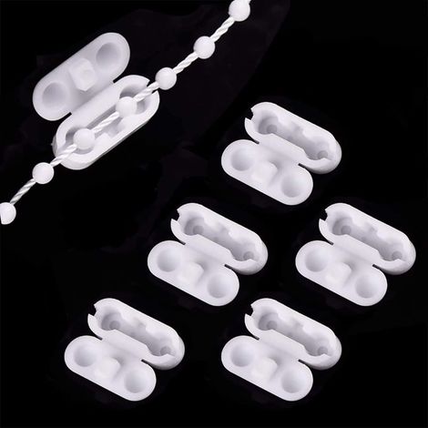 Connettore a catena in plastica bianca per catenella a sfere di tende a rullo e tende verticali, confezione da 5 pezzi. (1/5)