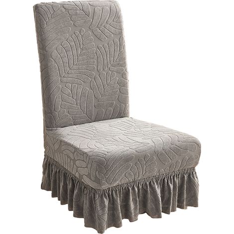Housse De Chaise - Élastique Lavable Et Détachable - Protection Contre Les Taches Et L'Usure - Pour Salle À Manger - 1 Pièce (1/5)