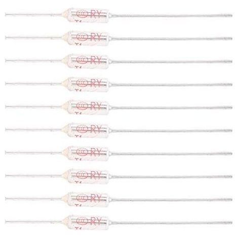 10 Pièces 250VAC 10A Fusible Thermique 240℃/464℉, Coupure de Fusible Thermique de Coque Métallique, Fusible de Température TF 72-250℃ (240℃). (1/5)