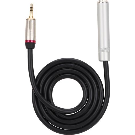 1 câble adaptateur audio, 3,5 mm mâle vers 6,5 mm femelle, fiche plaquée or, 1 m, pour casques professionnels (1/5)