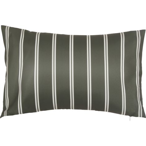 Housse de coussin extérieur rectangulaire à rayures Vert foncé 30x50 cm (1/4)