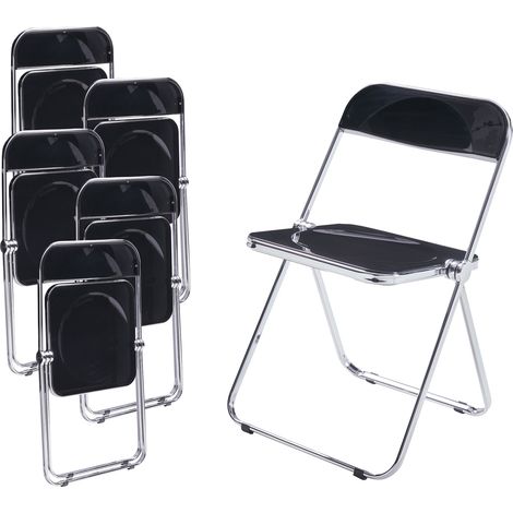 Klappstuhl Pornainen 6er Set Schwarz [en.casa] (1/5)