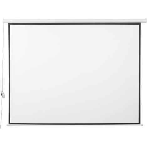 GagaEcran de projection motorise 120 pouces format 4:3 avec telecommande 244x183 cm blanc (1/5)