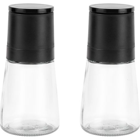 Moulin à Sel et Poivre - Mécanisme en Céramique Réglable - Pour Cuisine Maison - Lot de 2 (1/5)