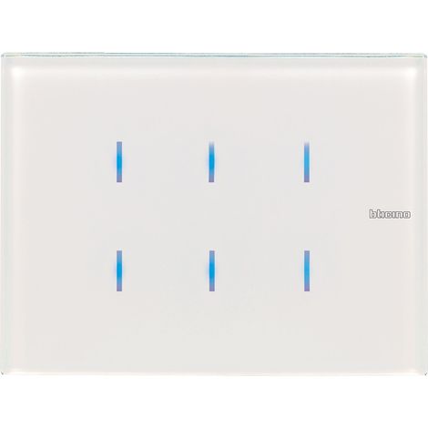 Commande tactile KNX Axolute 6 touches Verre transparent BTICINO HD4657M3KNX (1/2)