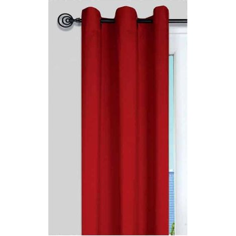 Rideau tamisant Rouge Foncé - 135x250cm - Rouge Bourgogne