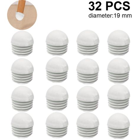 32 Bouchon, tête sphérique, polyéthylène, protection sol, chaise tube acier (1/5)
