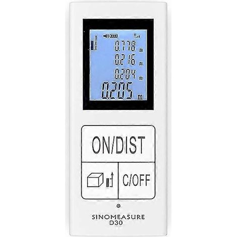 Infrarot-Entfernungsmesser, Messinstrument, hochpräziser tragbarer Laser-Volumenmesser, elektronisches Laser-Lineal für Rauminstrumente, USB-Ladefunktion, 30 m (1/5)