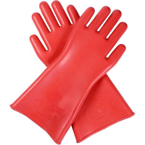 1 Paire de Gants d'isolation électrique Professionnels 40cm - Rouge,Haute Tension 12kv en Caoutchouc, Gant de sécurité pour électricien, Accessoire (1/5)