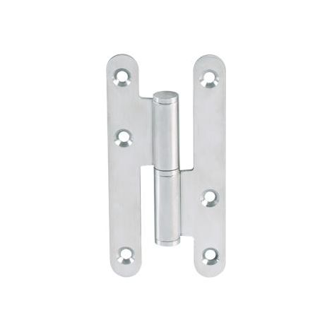 Bisagra de acero inoxidable - 110x55x2,5 mm extremo redondo nudo plano - Izquierda - LTPML110X55-304G (1/2)