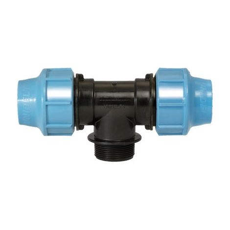 TEE A COMPRESSIONE FILETTO MASCHIO PN16 UNIDELTA - MM 16X1/2M- 5 pezzi
