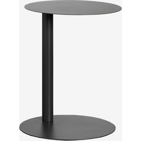 Table d'appoint ronde Ø40 cm en acier inoxydable Yannik SKLUM Gris Granit
